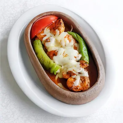 Kiremitte Kaşarlı Tavuk