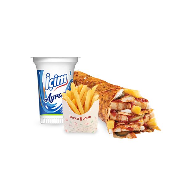 Tavuk Döner Dürüm Menü (S)