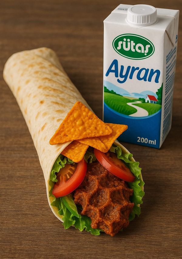 Doritoslu Çiğ Köfte Dürüm (100 gr.) Menü 1