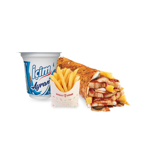 Tavuk Döner Dürüm Menü (XL)
