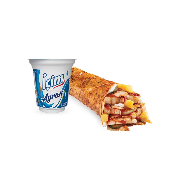 Ekonomik Tavuk Döner Dürüm Menü (L)